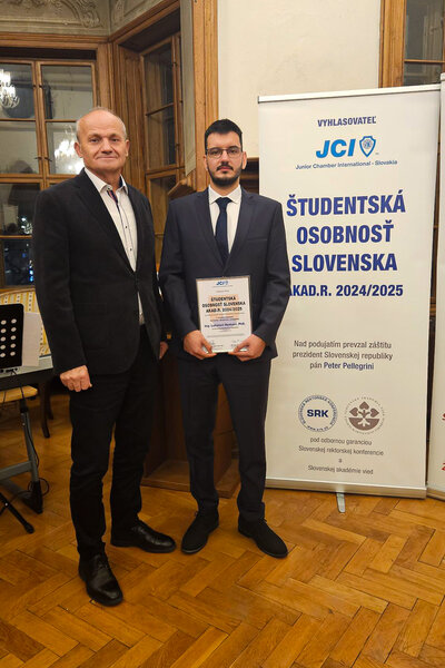 Lukáš Hanko z ÚVIP SjF STU laureátom ocenenia Študentská osobnosť Slovenska 2024/2025