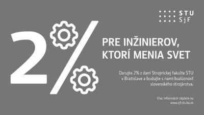 Darujte 2% inžinierom, ktorí menia svet
