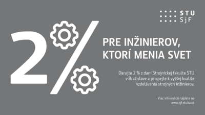 Darujte 2% inžinierom, ktorí menia svet