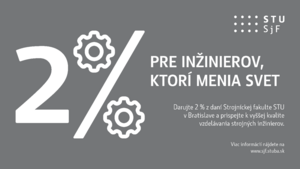 Darujte 2% inžinierom, ktorí menia svet